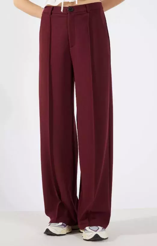 Společenské kalhoty v barvě bordó, Even&Odd, 960 Kč