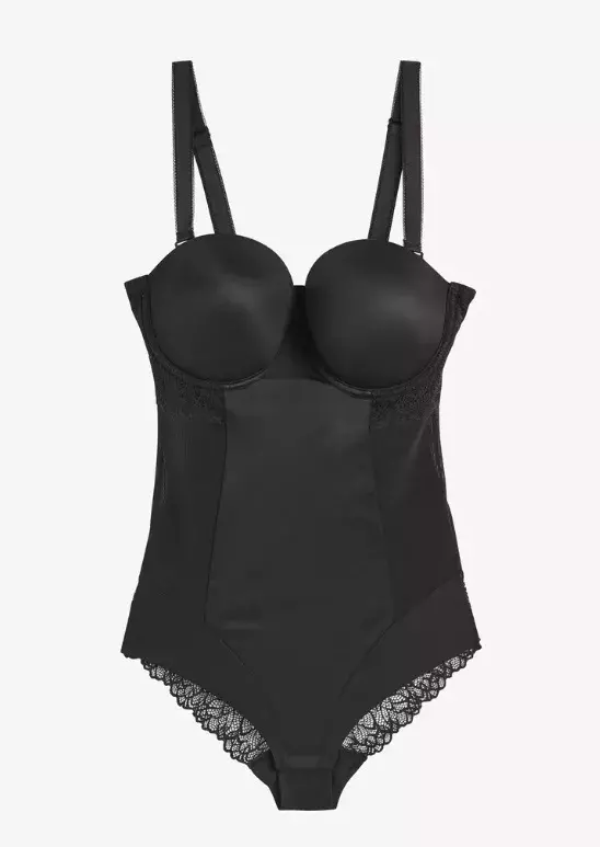 Černé stahovací body s krajkou, Next, 1 530 Kč