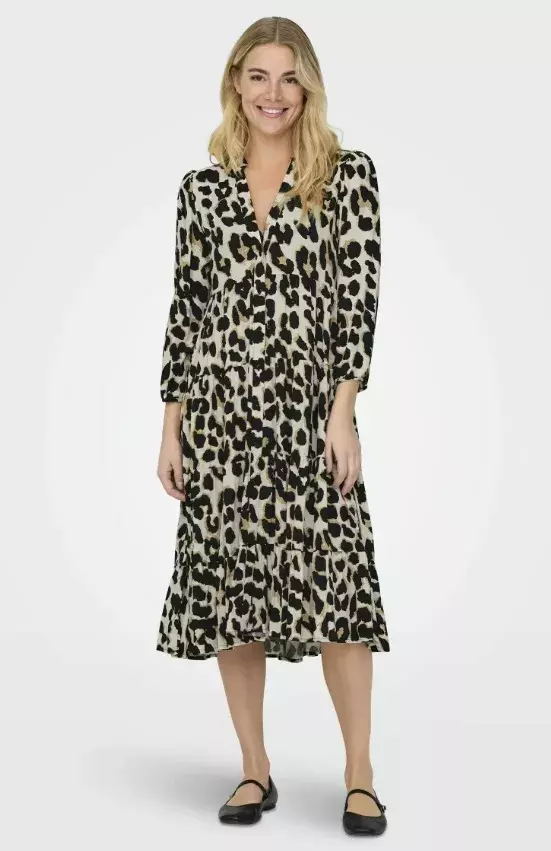 Košilové šaty se zvířecím vzorem, ONLY, 999 Kč