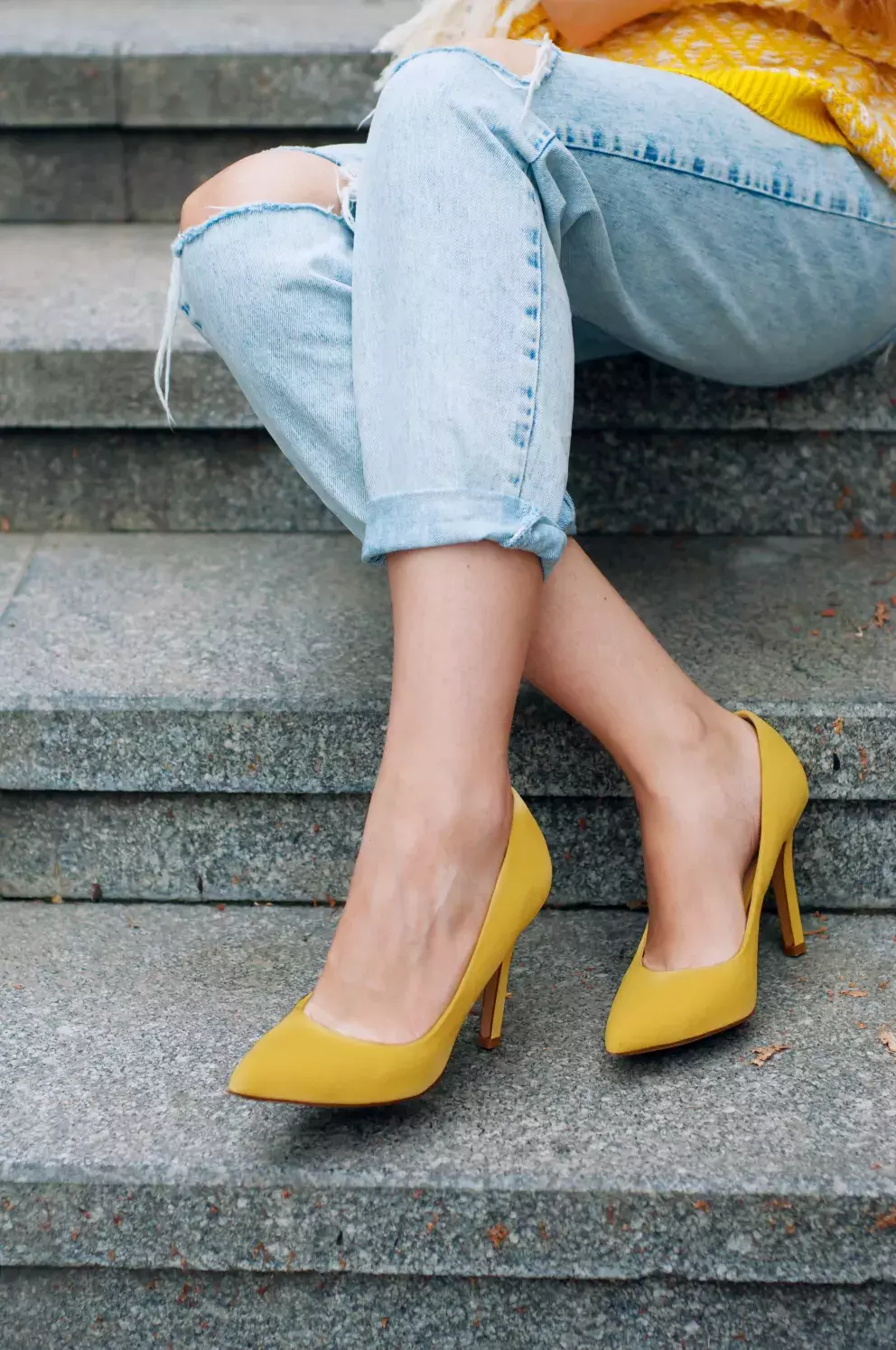 džínové capri kalhoty