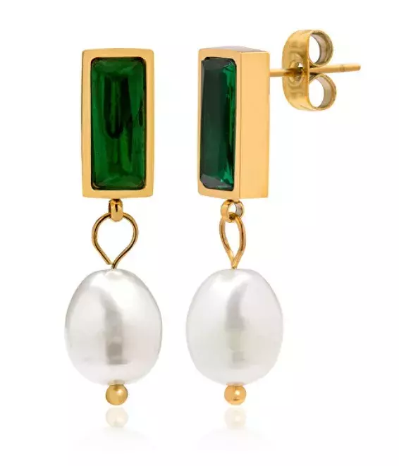 Pozlacené náušnice s barokními perlami, Troli, 149 Kč