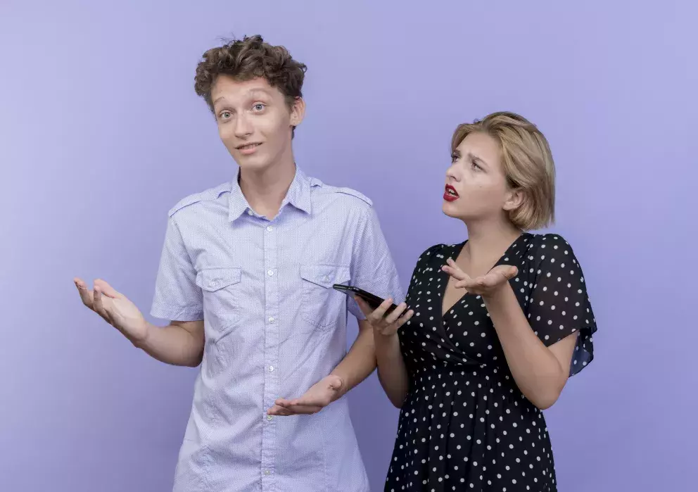 muž, žena, manželé, problémy, hádka