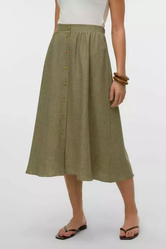 Přírodní áčková sukně s vysokým pasem, Vero Moda, 999 Kč