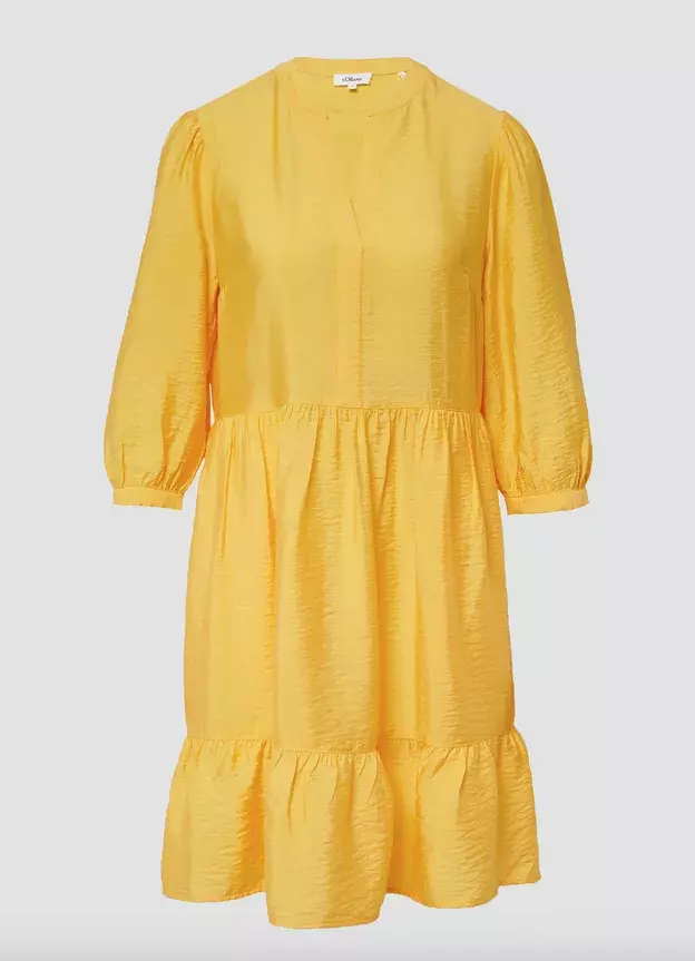 Strukturované šaty ze směsi viskózy s rozparkem a kapsami 1.699