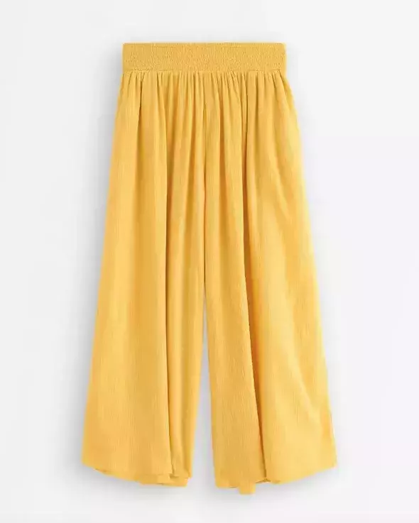 Zkrácené kalhoty s širokými nohavicemi 