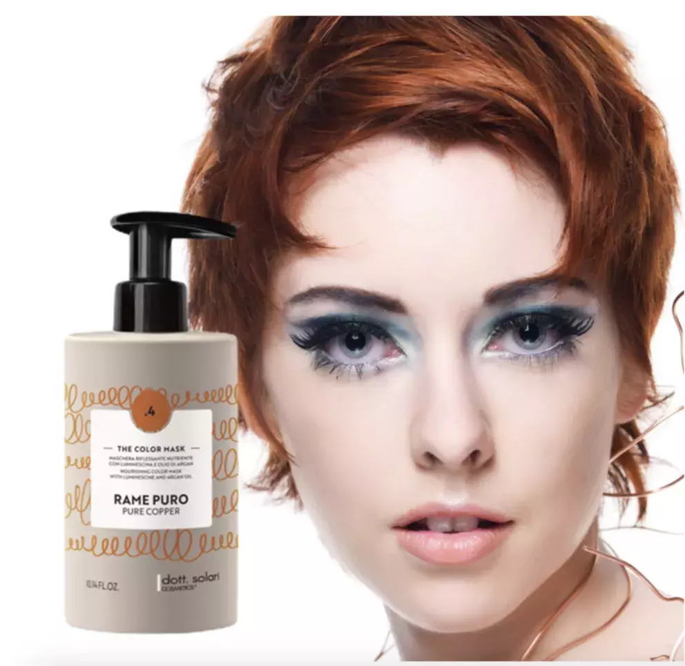 Oživující měděná maska na barvené vlasy