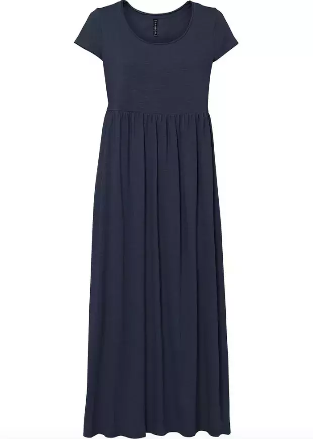 Dlouhé úpletové šaty, z organické bavlny