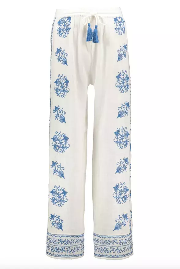 Bavlněné kalhoty s výšivkou 799 Kč