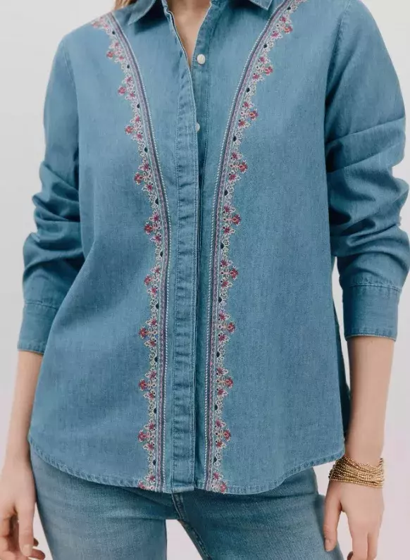 Denimová košile, Cortefiel, 1 227 Kč