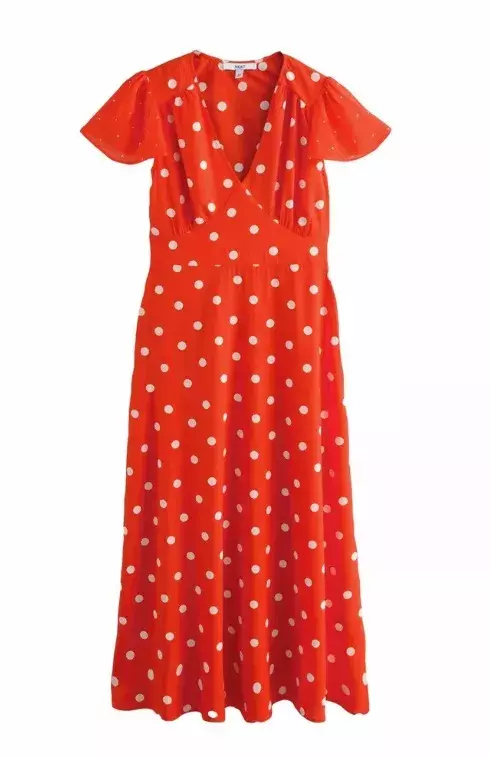 Červené šaty s puntíky, Next, 2 000 Kč