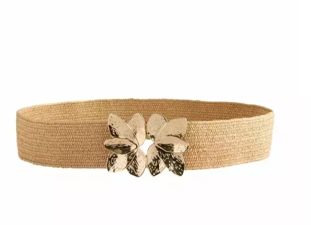 Přírodní opasek se zlatým detailem, Next, 655 Kč