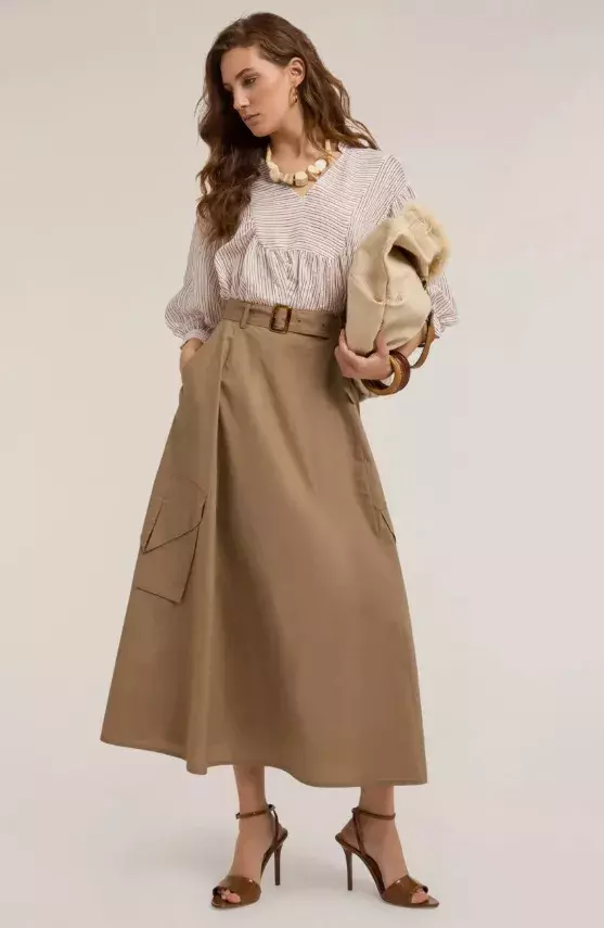 Olivově zelená áčková sukně, Motivi, 2 189 Kč