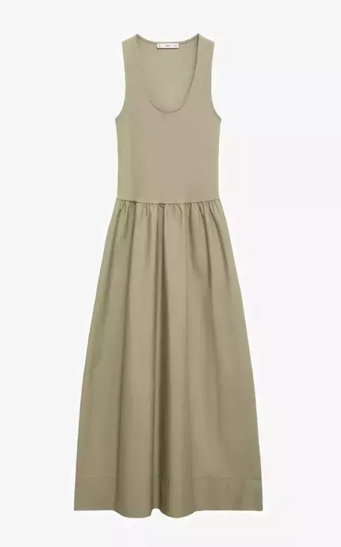 Béžové maxi šaty, Mango, 799 Kč