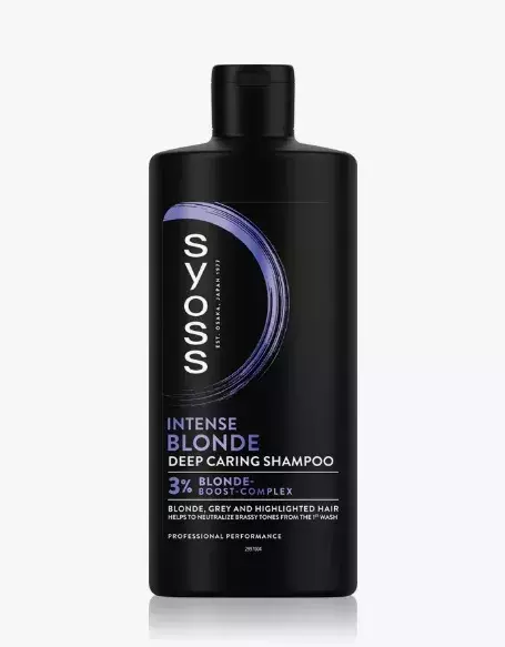 Fialový šampon pro blond a šedivé vlasy, Syoss, 109 Kč