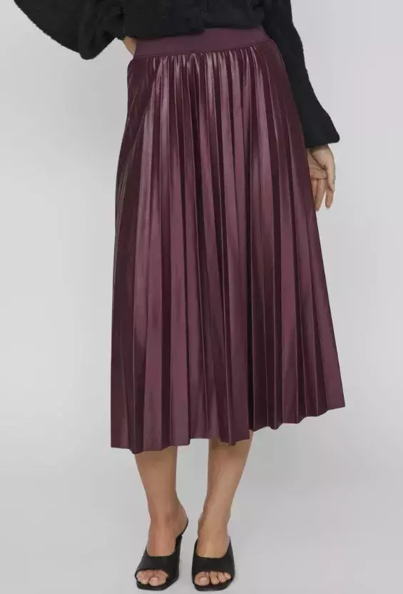 Bordó plisovaná sukně, VILA, 1 099 Kč