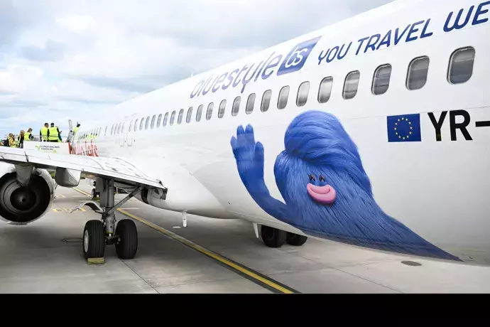 Blue Style s letadlem na pražské Ruzyni.