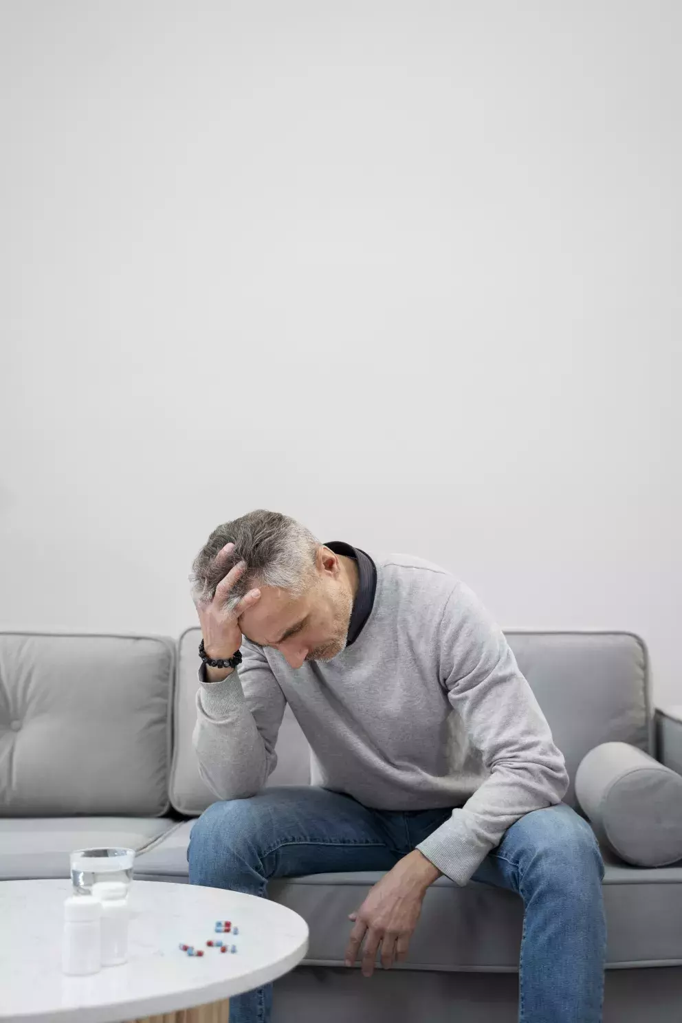 muž, smutek, pláč, problémy