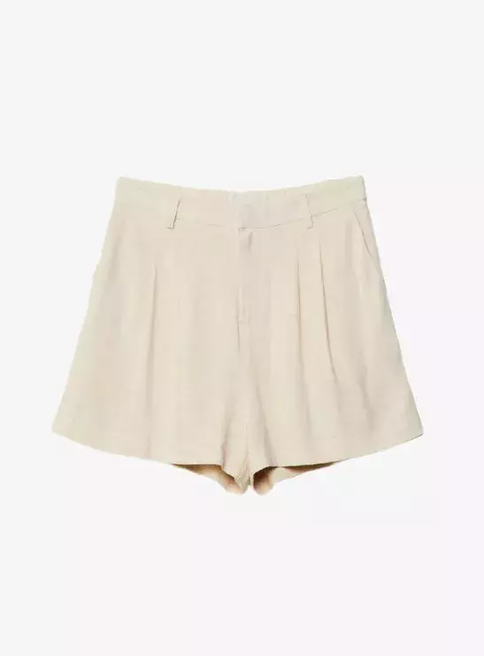 Lněné šortky, Stradivarius, 499 Kč