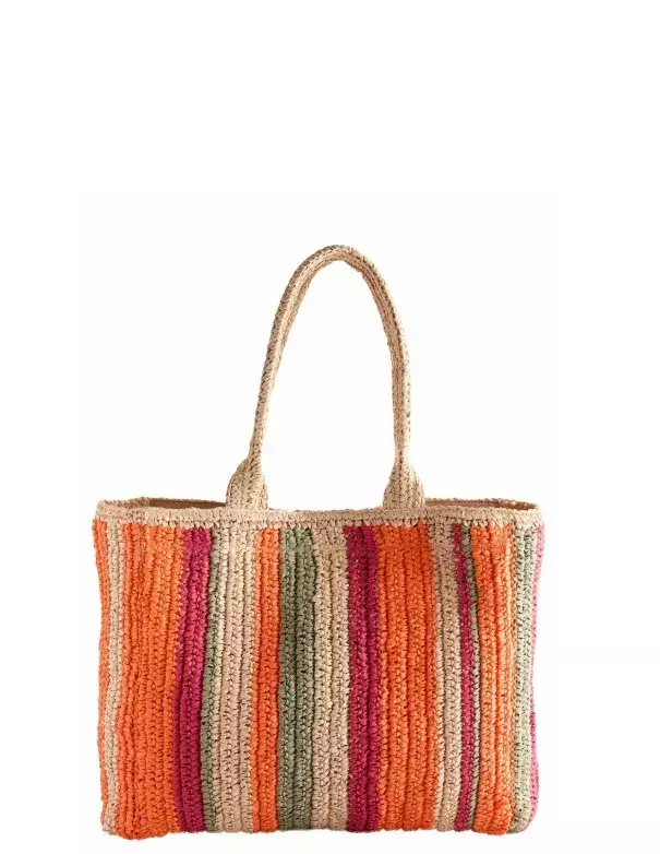 Barevná slaměná kabelka, Next, 1 640 Kč