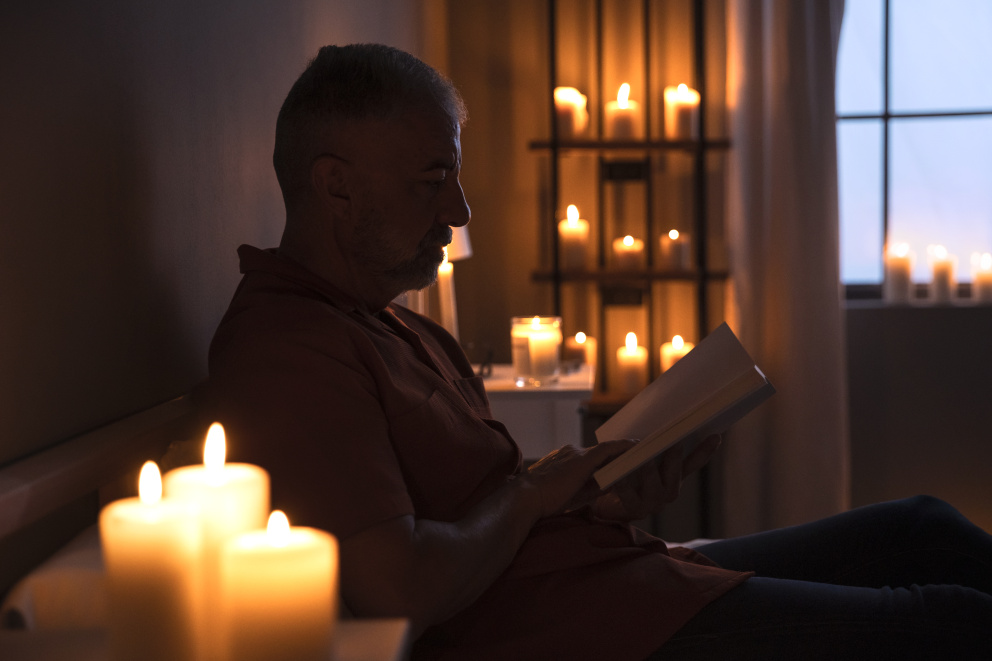 muž, světlo, sekta, problémy