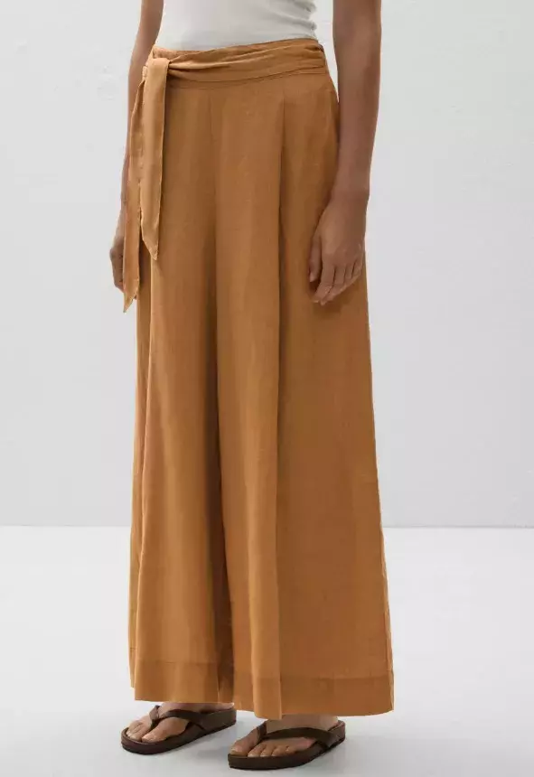 Přírodní kalhoty se širokými nohavicemi, OYSHO, 1 599 Kč