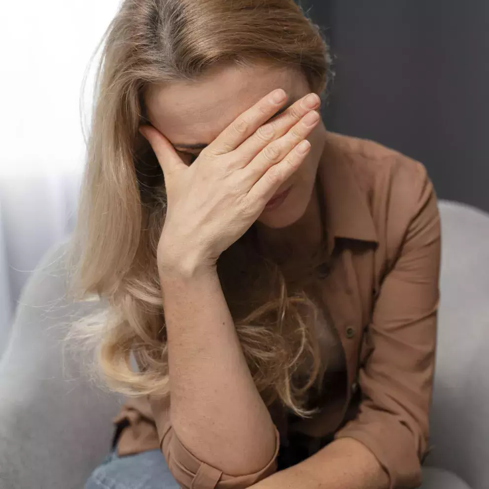 žena, smutek, pláč, problémy