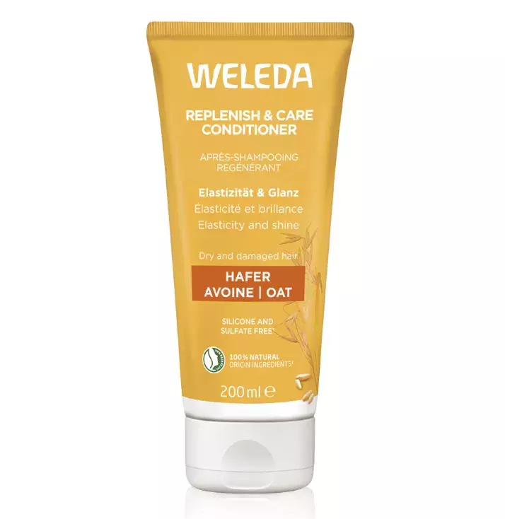 <p>Regenerační kondicionér pro suché a poškozené vlasy, Weleda, 299 Kč</p>
