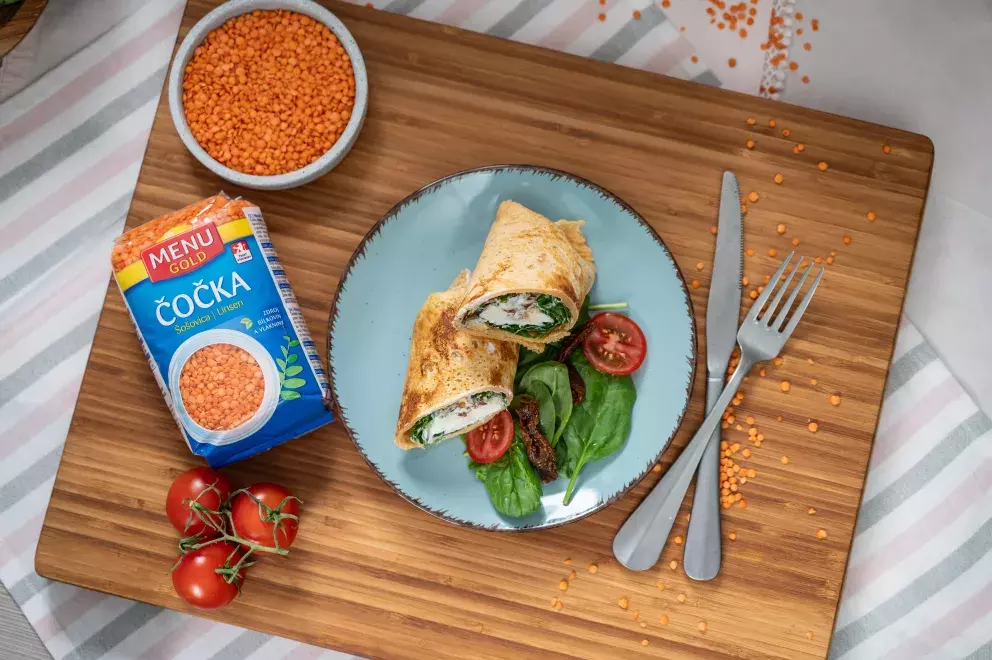 Tortilly z červené čočky