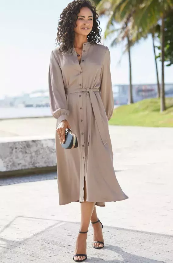 Košilové šaty s dlouhým rukávem, LASCANA, 1 400 Kč