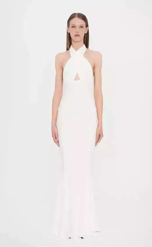 Dlouhé bílé šaty, Norma Kamali, 11 280 Kč