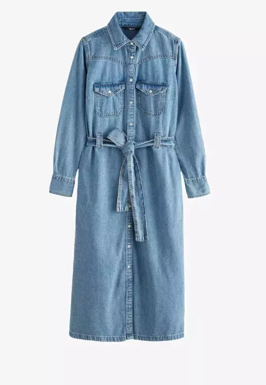 Denimové midi šaty, Next, 1 400 Kč