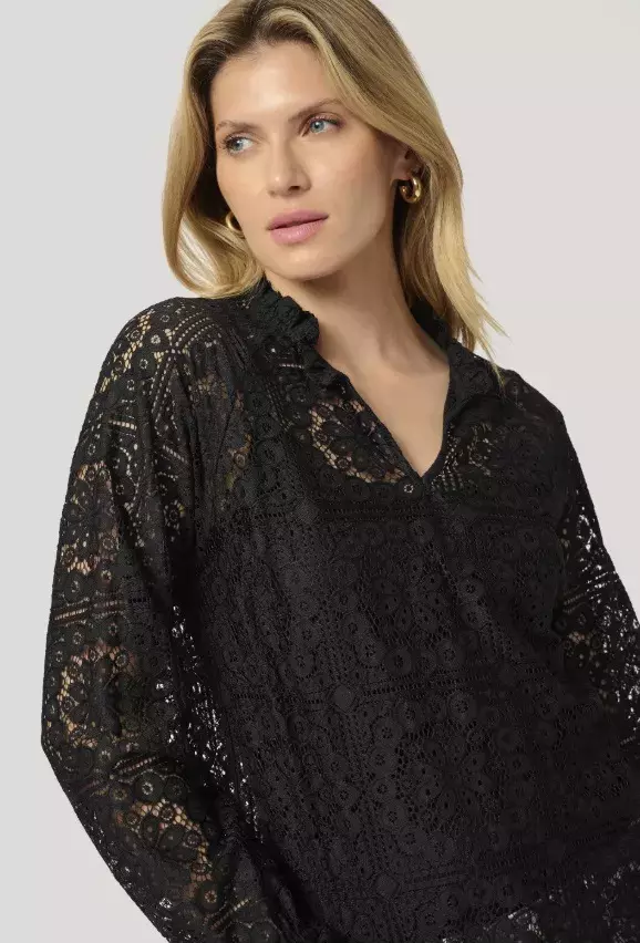 Halenka zdobená krajkou, Cream, 521 Kč