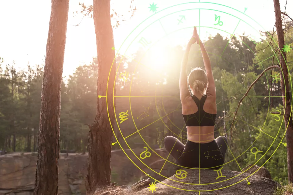 žena cvičí v přírodě