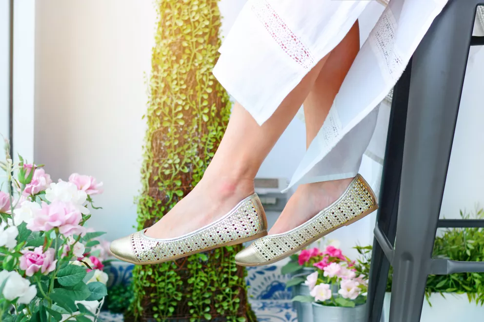 metalické balerínky