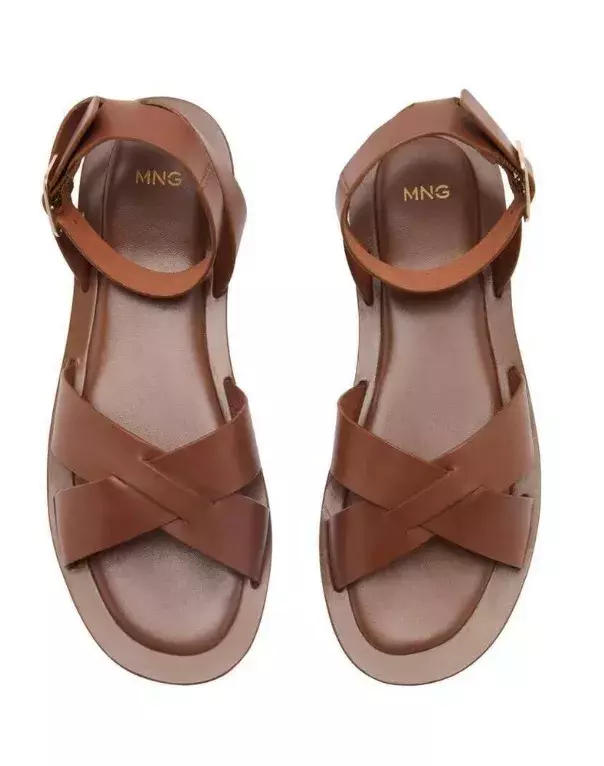 Hnědé páskové sandály, Mango, 1 299 Kč