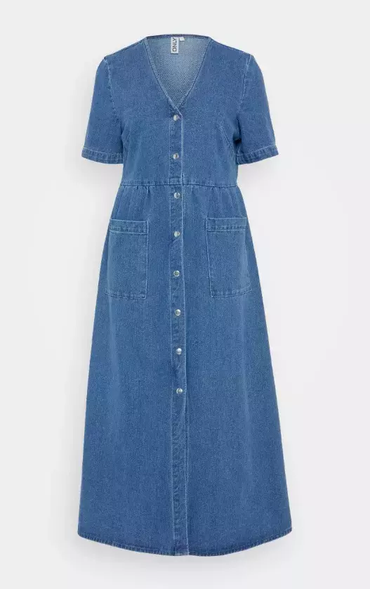 Denimové midi šaty, ONLY, 960 Kč