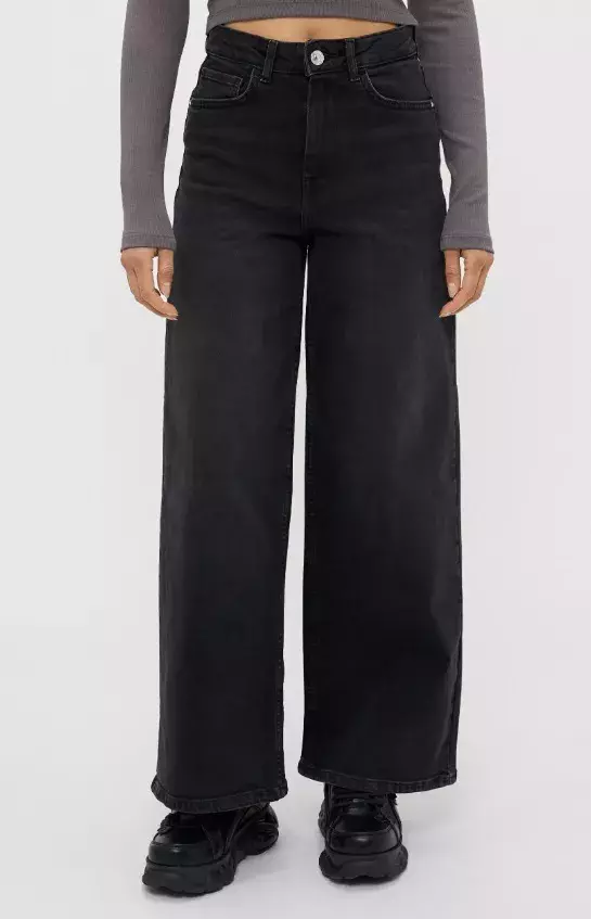 Černé široké džíny, ONLY, 672 Kč