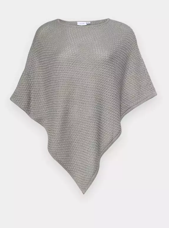 Šedé pletené pončo, VILA, 650 Kč