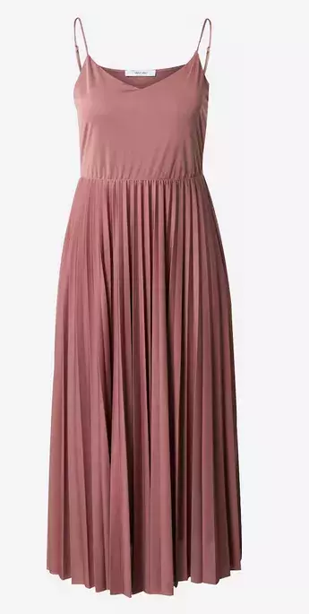 <p><span>Světle červené letní šaty, About You, 1 329 Kč</span></p>
