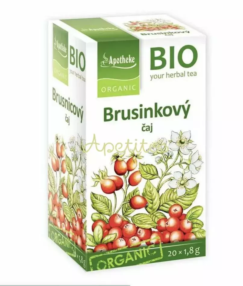 <p>BIO Bylinný čaj Brusinkový, 56 Kč</p>
