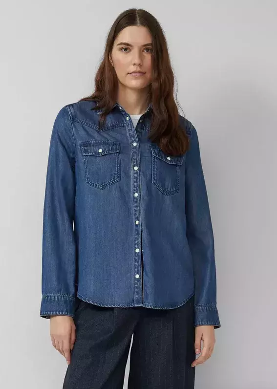Džínová košile s hedvábným nádechem