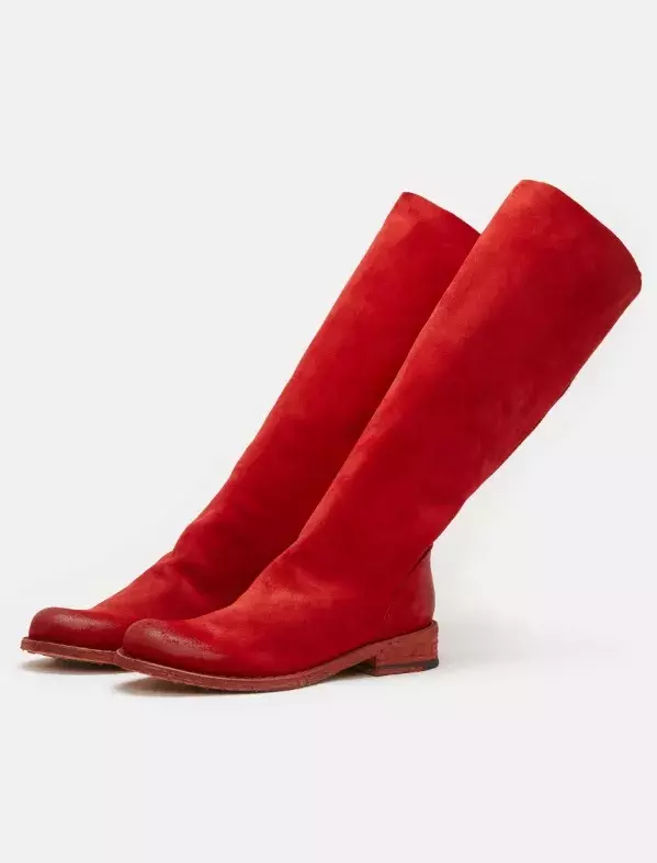 Červené semišové kozačky, Felmini, 4 080 Kč