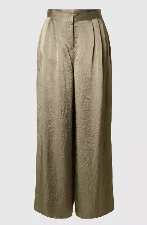 Saténové široké kalhoty s mačkanou texturou, Selected Femme, 1 296 Kč