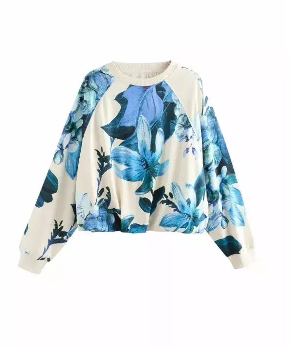 Květovaná mikina do pasu, Next, 1 602 Kč