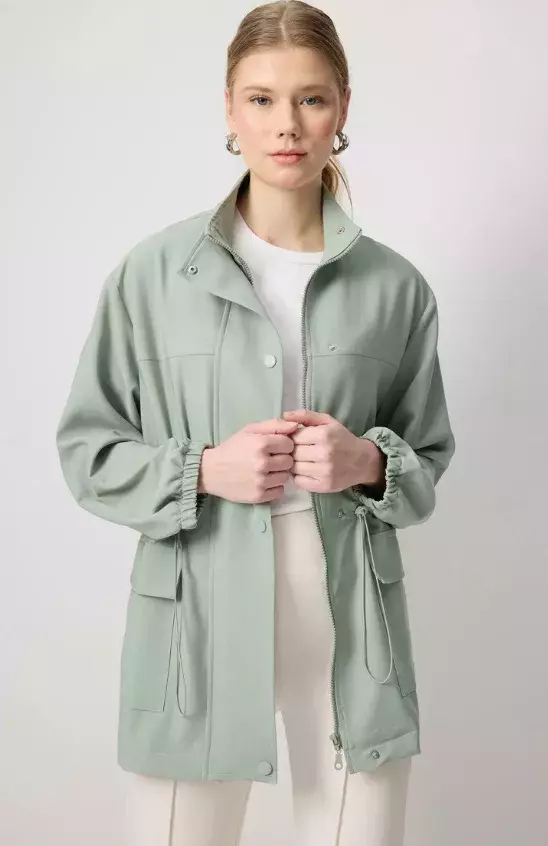 Mentolově zelená parka, Touché Privé, 1 721 Kč