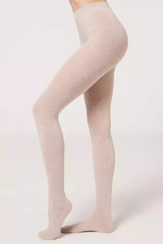 Krémové punčocháče s příměsí kašmíru, Calzedonia, 559 Kč