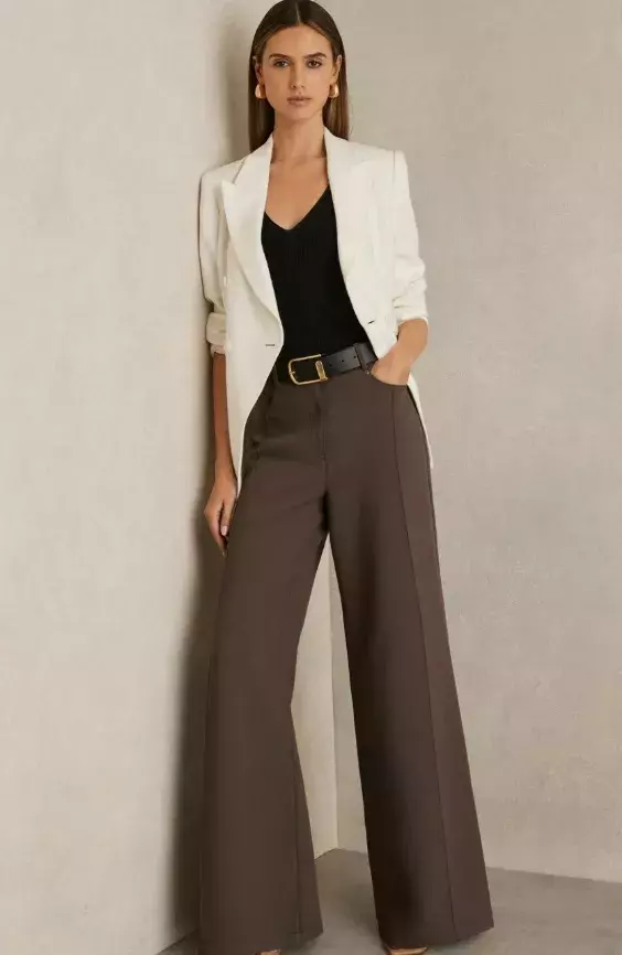 Široké kancelářské kalhoty, Reiss, 3 090 Kč