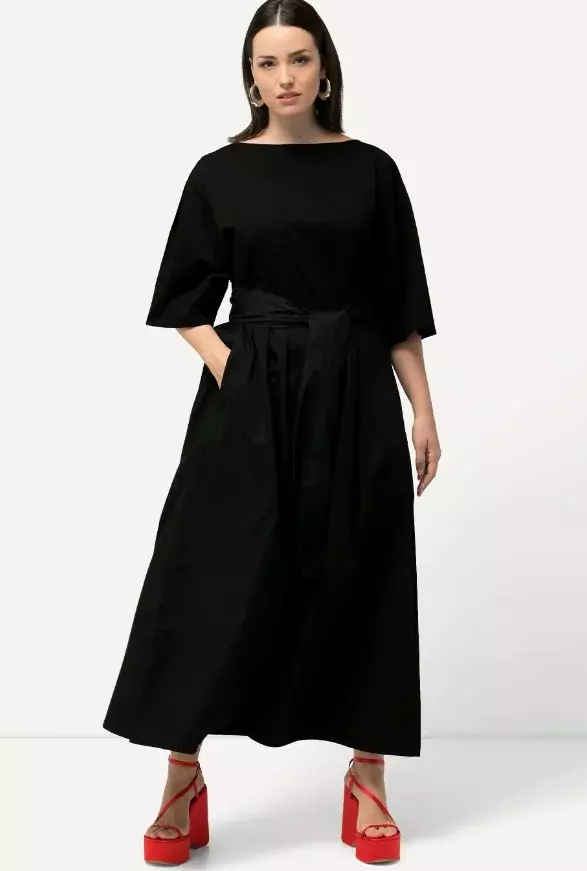 Černé projmuté šaty, Ulla Popken, 2 403 Kč