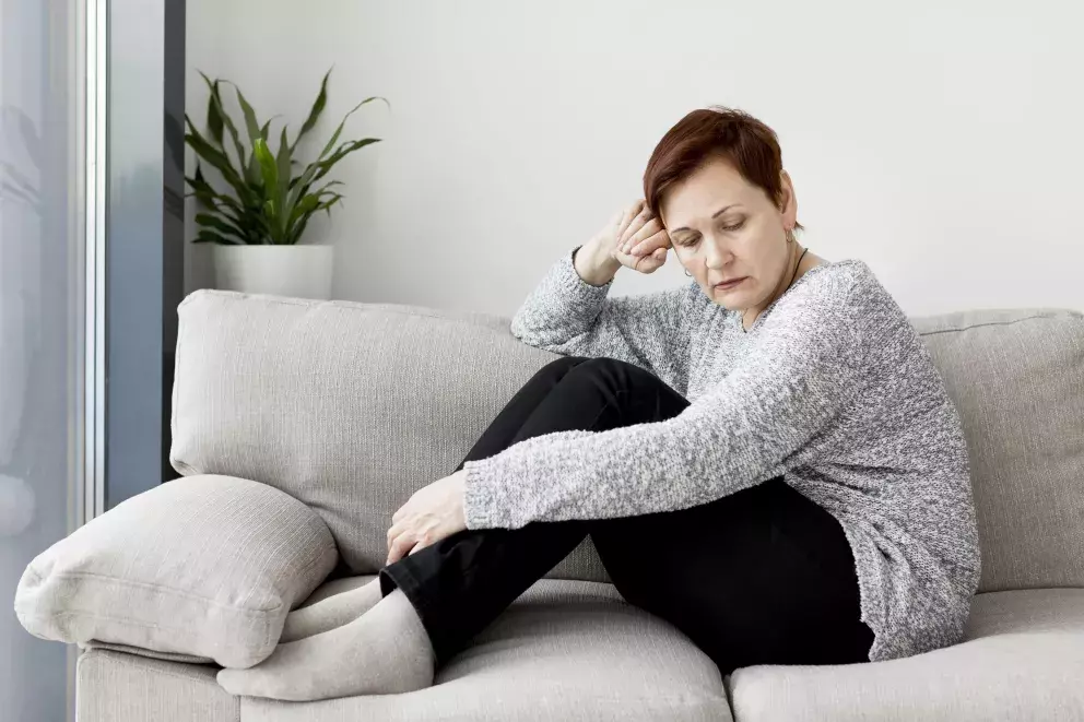 žena, smutek, problémy, slzy, strach