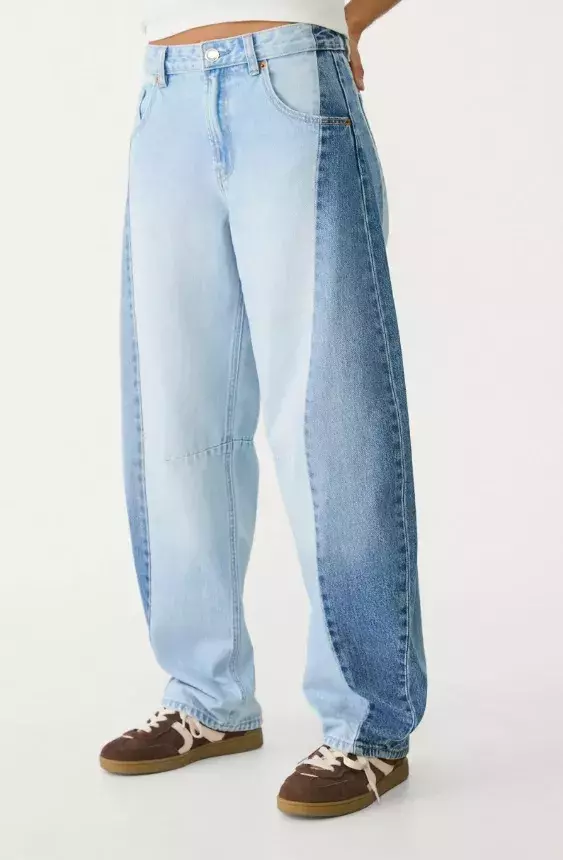 Patchwork džíny, Stradivarius, 849 Kč